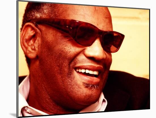 Ray Charles in His Dressing Room-null-Mounted Photo