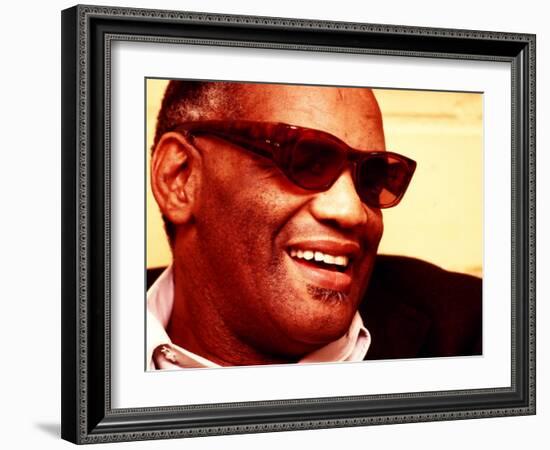 Ray Charles in His Dressing Room-null-Framed Photo