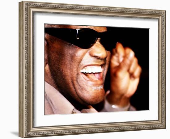 Ray Charles in Rehearsal, 1998-null-Framed Photo