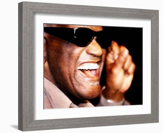 Ray Charles in Rehearsal, 1998-null-Framed Photo