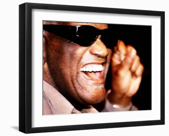 Ray Charles in Rehearsal, 1998-null-Framed Photo