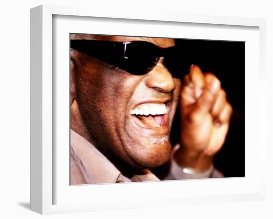Ray Charles in Rehearsal, 1998-null-Framed Photo