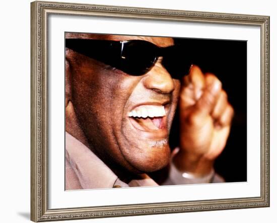 Ray Charles in Rehearsal, 1998-null-Framed Photo