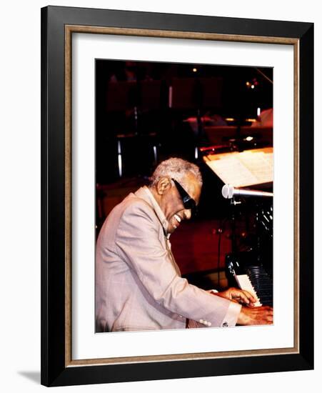 Ray Charles in Rehearsal, 1998-null-Framed Photo