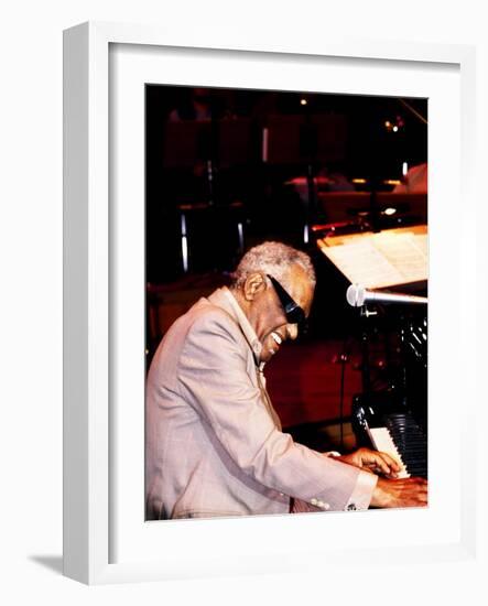 Ray Charles in Rehearsal, 1998-null-Framed Photo