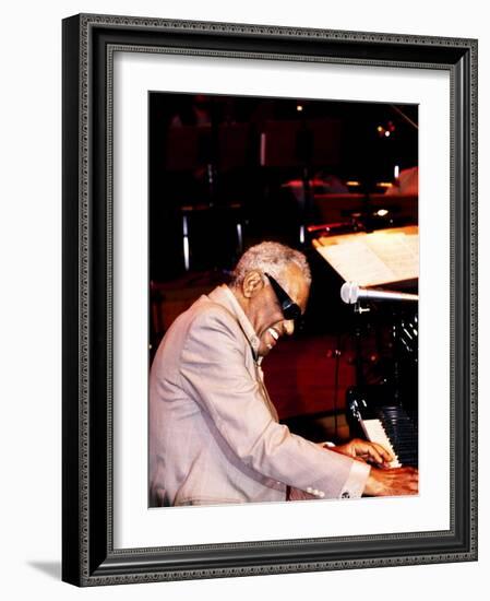 Ray Charles in Rehearsal, 1998-null-Framed Photo