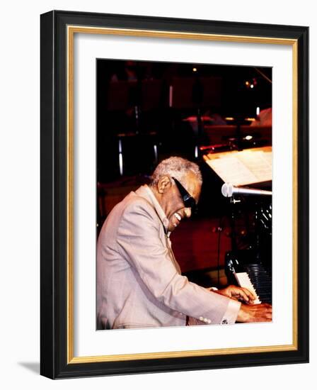 Ray Charles in Rehearsal, 1998-null-Framed Photo