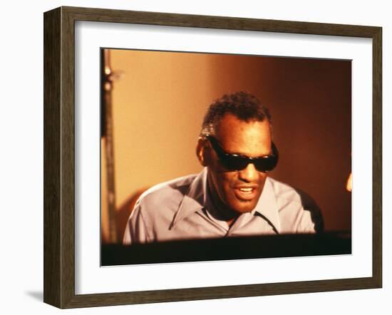 Ray Charles in the Recording Studio-null-Framed Photo