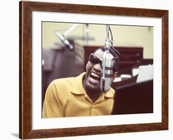 Ray Charles in the Studio-null-Framed Photo