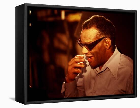 Ray Charles Laughing-null-Framed Stretched Canvas