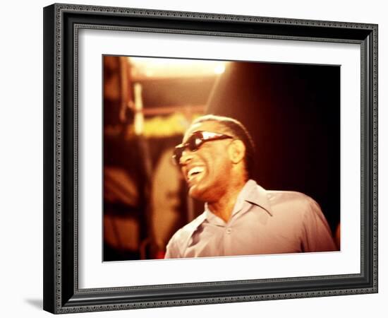 Ray Charles Laughing-null-Framed Photo