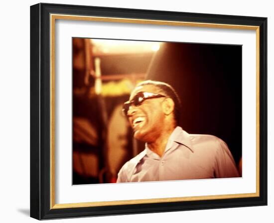 Ray Charles Laughing-null-Framed Photo