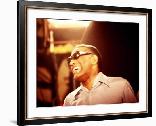 Ray Charles Laughing-null-Framed Photo