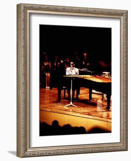 Ray Charles on Stage-null-Framed Photo