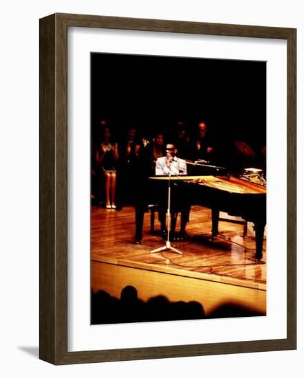 Ray Charles on Stage-null-Framed Photo