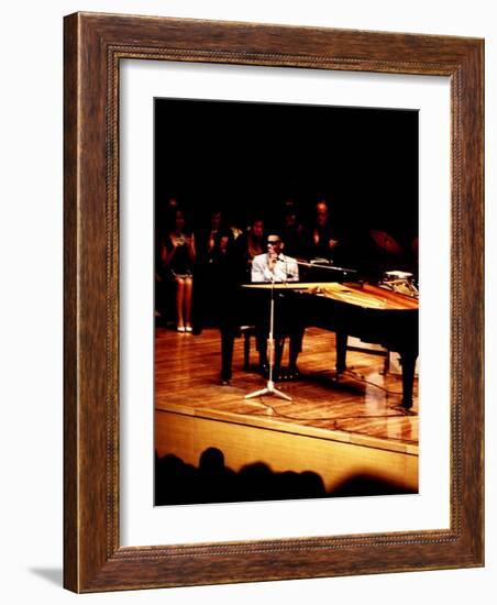 Ray Charles on Stage-null-Framed Photo