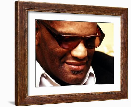 Ray Charles Pensive Portrait-null-Framed Photo