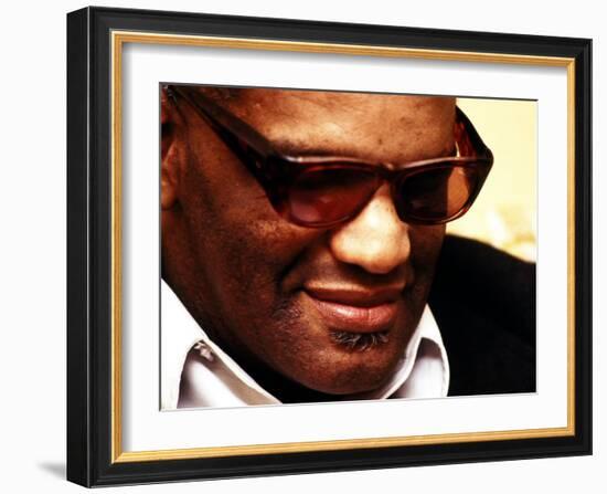 Ray Charles Pensive Portrait-null-Framed Photo