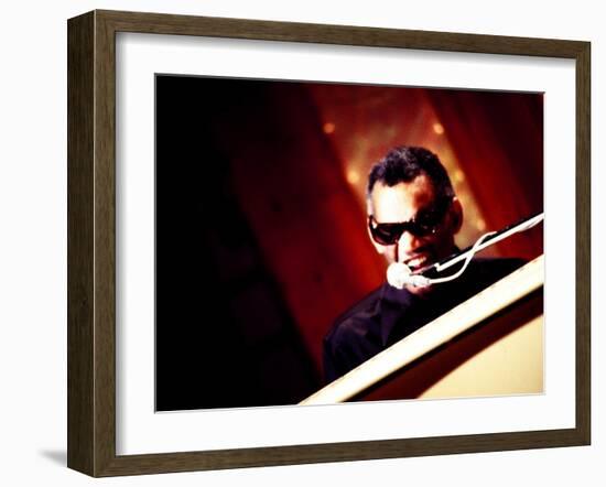 Ray Charles Performing-null-Framed Photo