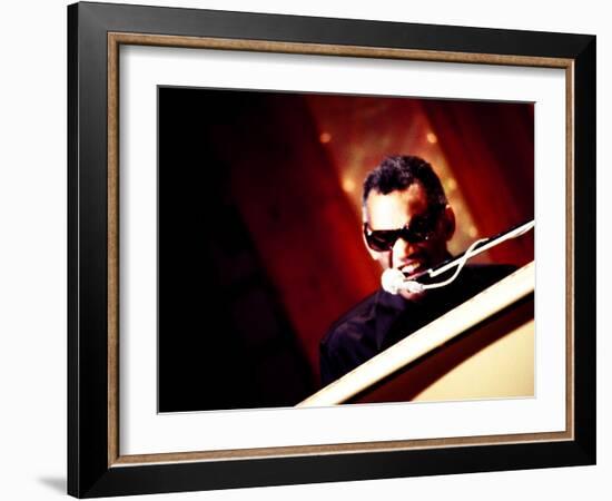 Ray Charles Performing-null-Framed Photo