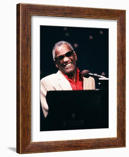 Ray Charles Performing-null-Framed Photo