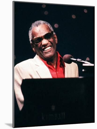 Ray Charles Performing-null-Mounted Photo