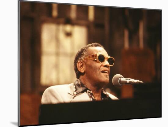 Ray Charles Performing-null-Mounted Photo