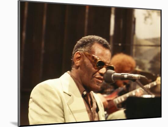 Ray Charles Performing-null-Mounted Photo