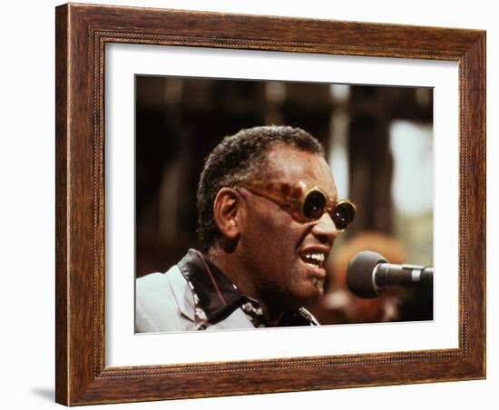 Ray Charles Performing-null-Framed Photo