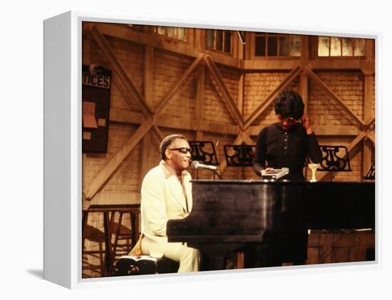 Ray Charles Performing-null-Framed Stretched Canvas