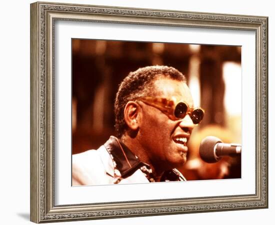 Ray Charles Performing-null-Framed Photo