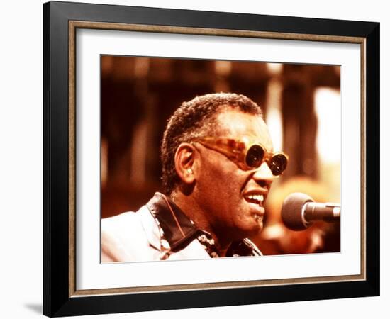 Ray Charles Performing-null-Framed Photo