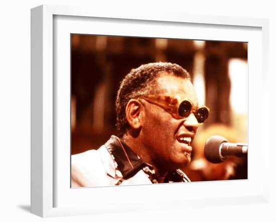 Ray Charles Performing-null-Framed Photo