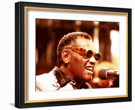 Ray Charles Performing-null-Framed Photo