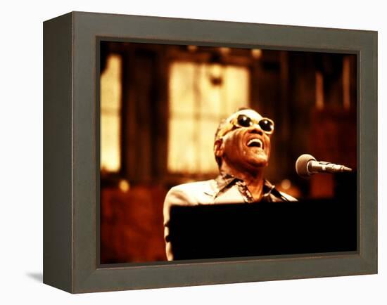 Ray Charles Performing-null-Framed Stretched Canvas