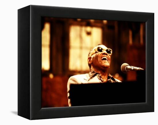 Ray Charles Performing-null-Framed Stretched Canvas