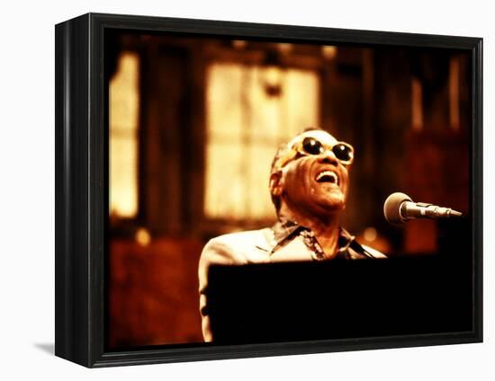 Ray Charles Performing-null-Framed Stretched Canvas