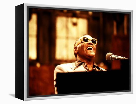 Ray Charles Performing-null-Framed Stretched Canvas