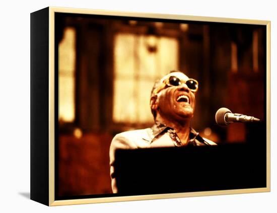 Ray Charles Performing-null-Framed Stretched Canvas