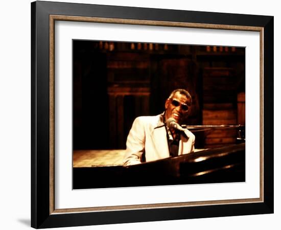 Ray Charles Performing-null-Framed Photo