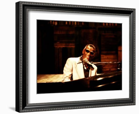 Ray Charles Performing-null-Framed Photo