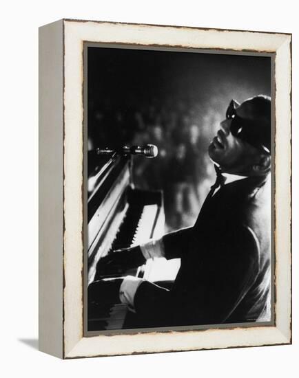 Ray Charles Playing Piano in Concert-Bill Ray-Framed Premier Image Canvas