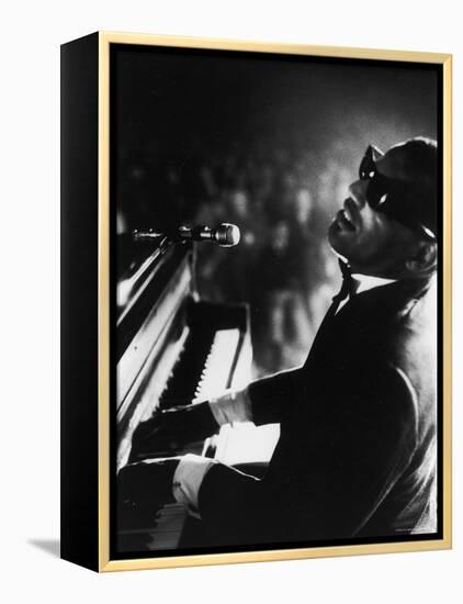 Ray Charles Playing Piano in Concert-Bill Ray-Framed Premier Image Canvas