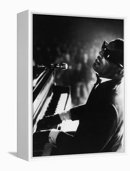 Ray Charles Playing Piano in Concert-Bill Ray-Framed Premier Image Canvas