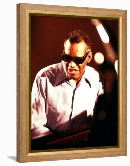 Ray Charles Playing Piano-null-Framed Stretched Canvas