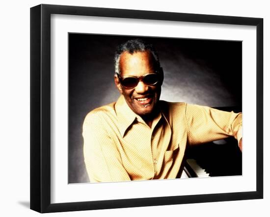 Ray Charles Portrait--Framed Photo