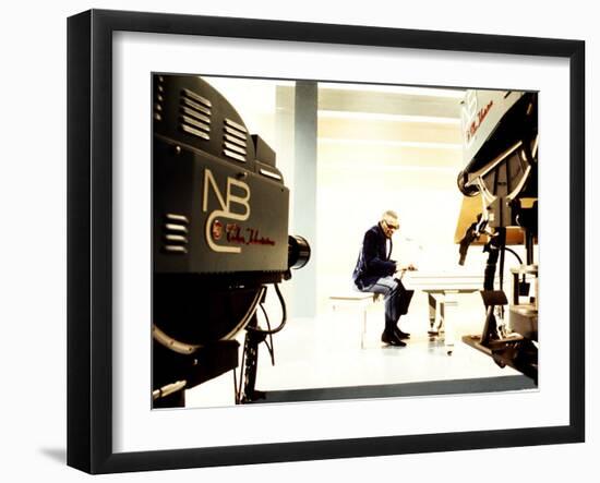 Ray Charles Recording for NBC-null-Framed Photo