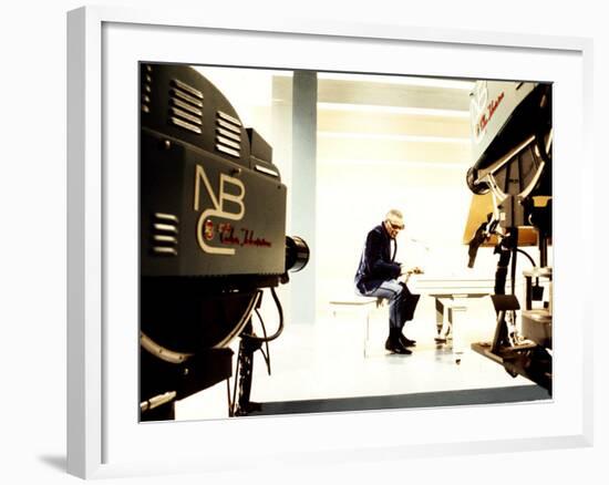 Ray Charles Recording for NBC-null-Framed Photo