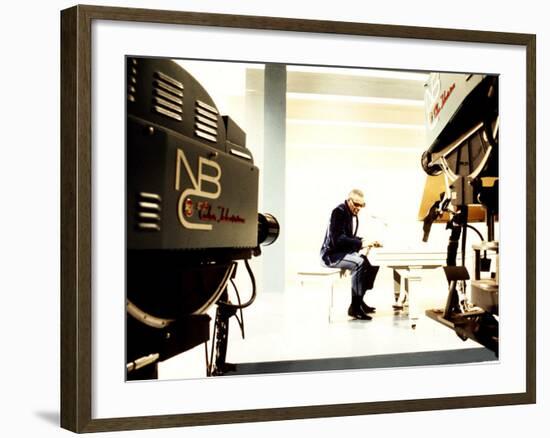 Ray Charles Recording for NBC-null-Framed Photo