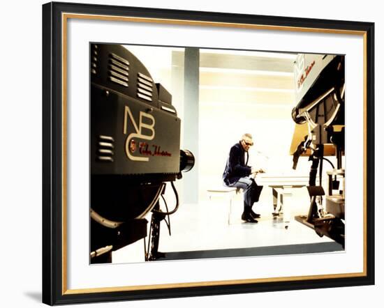 Ray Charles Recording for NBC--Framed Photo